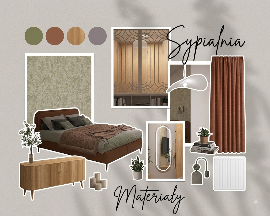 Moodboard sypialni